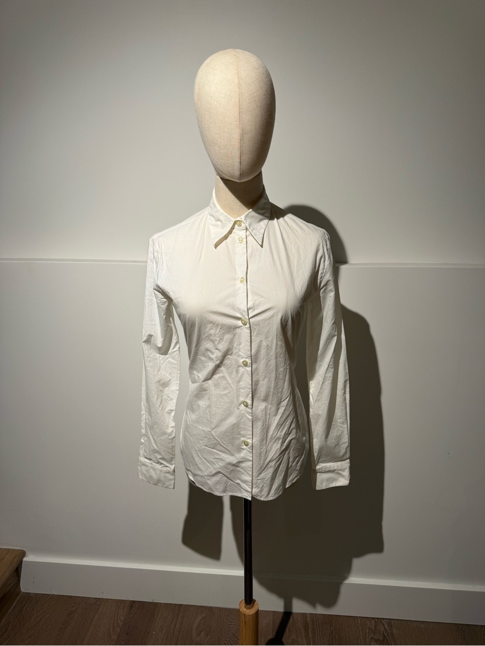 MM6 Maison Martin Margiela Cream Button-Front Shirt